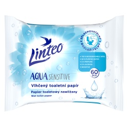Vlhčený WC papír LINTEO Aqua sensitive 60ks